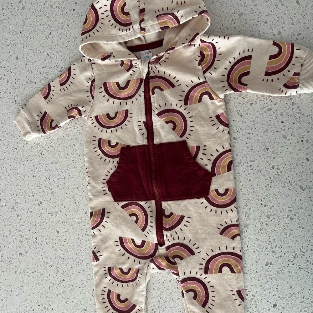 Rainbow Patterned Kids One Piece